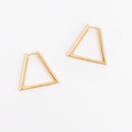 Boucles d'oreilles triangles plaqué or