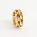 bague pierre multicolore profil