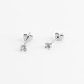 Boucle d oreille strass argent vue de face